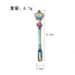 New Crown Shaped Metal Small Smoke Shovel with Diamond Set Spoon - Image 5