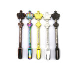 New Crown Shaped Metal Small Smoke Shovel with Diamond Set Spoon