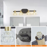 Gold and black Vanity Lights for Bathroom 23.6inch Vintage 4-Light ron Finish Vanity Light Fixture for Bathroom or Hallway - Image 7