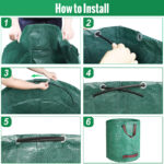 Garden Waste Bags 2PCS 120L 200L 300L 500L Heavy Duty Dumpy Bags, Reusable Garden Sacks with Handles, Ideal for Collecting Yard Waste, Plant Waste Grass and Leaves,Various Sizes and Quantities Are Qvailable for Selection,Good Partner for You - Image 4