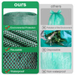 Garden Waste Bags 2PCS 120L 200L 300L 500L Heavy Duty Dumpy Bags, Reusable Garden Sacks with Handles, Ideal for Collecting Yard Waste, Plant Waste Grass and Leaves,Various Sizes and Quantities Are Qvailable for Selection,Good Partner for You - Image 3